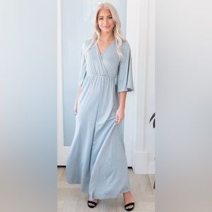 LAST CHANCE Mikarose Lumee Silver Blue Sheen Maxi Rose